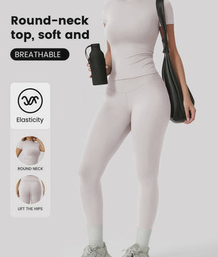 Dames Yogaset: Body-fitting Sneldrogende Sportkleding voor Fitness en Yoga