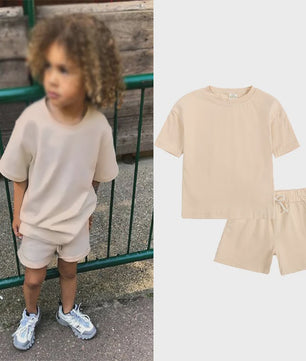 Zomer Set Kinderen: T-shirt met Korte Broek - Jongens & Meisjes Sportkleding Outfit