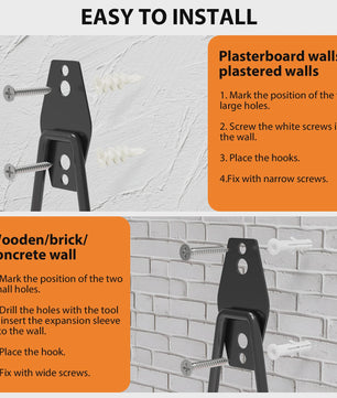 Heavy Duty Garage Haken Set - Wandmontage Organizer voor Gereedschap, Fietsen & Tuin