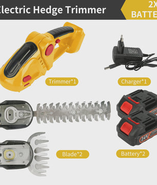 24V Draadloze Snoeischaar & Grasmaaier 2-in-1 met Lithium-Ion Batterij