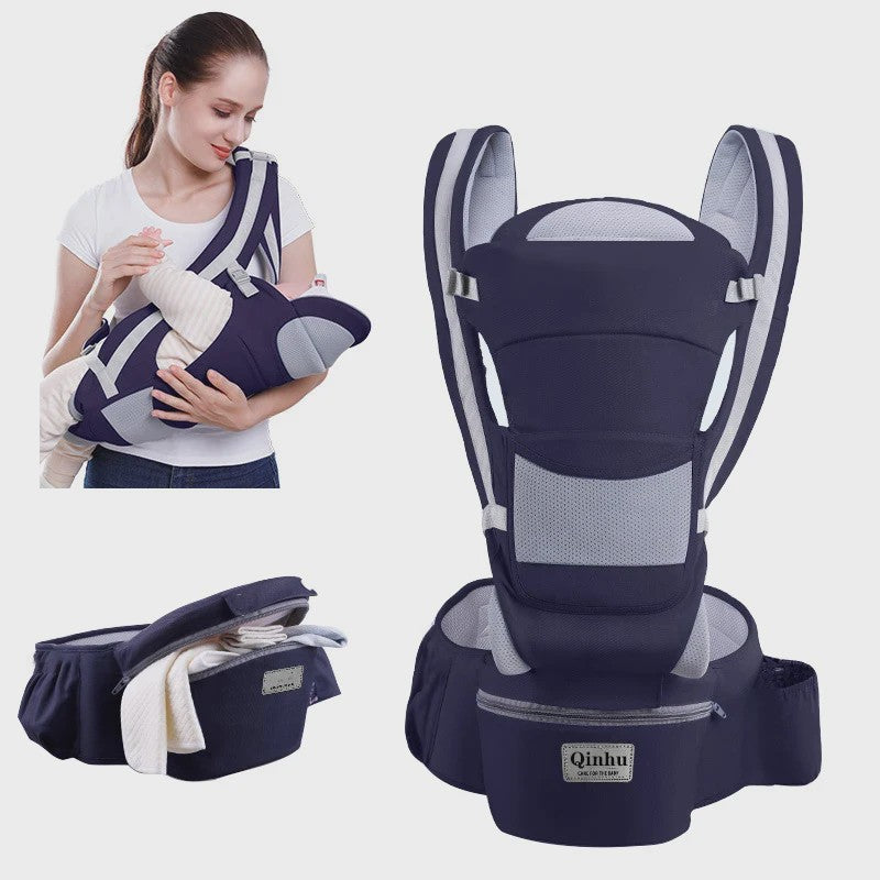 Ergonomische Baby Draagzak met Heupzitje - Multifunctioneel & Comfortabel