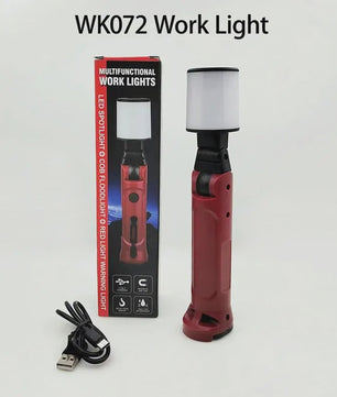 Oplaadbare COB Werklamp 180° Opvouwbaar met Magneet & Haak - USB