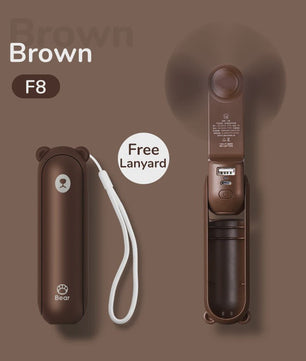 JISULIFE Draagbare Mini Ventilator: 3-in-1 USB Oplaadbaar met Powerbank & Zaklamp (4500mAh)