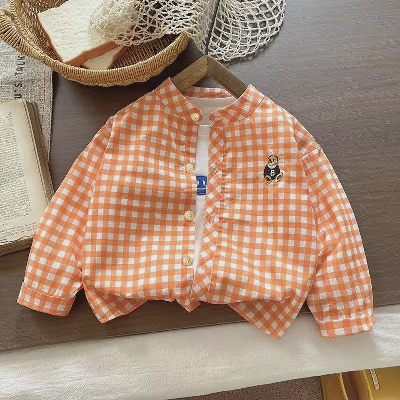 Lange Mouwen Jongens Shirt in Plaid Katoen - Perfect voor de Lente (1-4 Jaar)