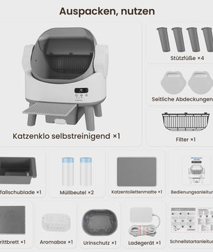 Automatische Kattenbak - Slim, Zelfreinigend & Geurvrij met Veiligheidssensor