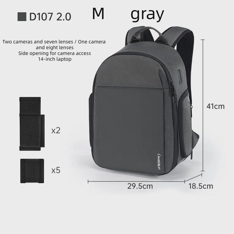 Veelzijdige Camera Schoudertas: Compacte Sling Bag & Rugzak voor DSLR, Lenzen en iPad