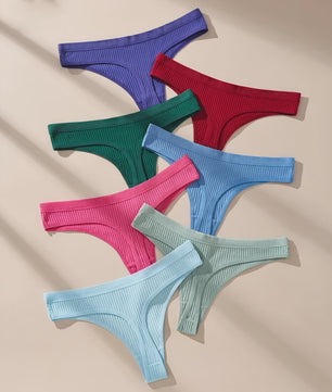 7-Delige Dames Strings Set - Zacht Katoen, Sexy & Comfortabel Ondergoed