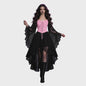 Dames Heksenjurk met Pofmouwen - Middeleeuwse & Gothische Renaissance Stijl voor Halloween & Cosplay