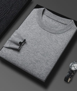 Heren Gebreide Trui met Diamantpatroon - Casual Ronde Hals, Lange Mouwen
