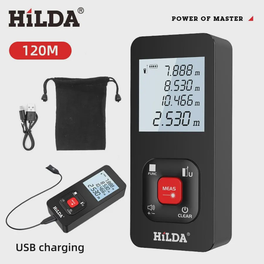 HILDA Digitale Laser Afstandsmeter 50M/100M/120M - Precisie Meetinstrument