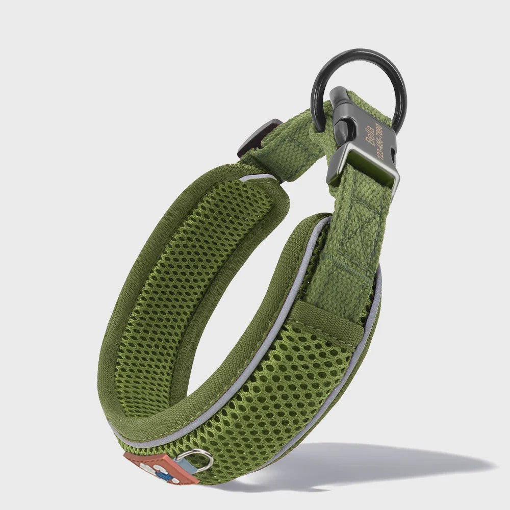 Gepersonaliseerde Hondenhalsband - Ademend Mesh, Reflecterend & Duurzaam
