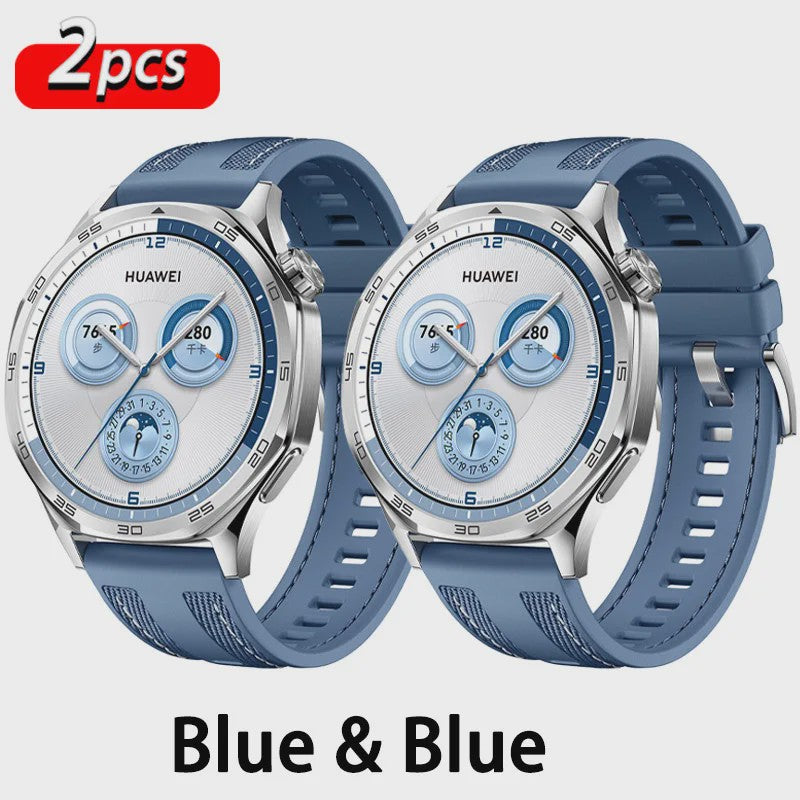 22mm Nylon & Siliconen Horlogeband voor Huawei Watch GT/Pro (46mm)