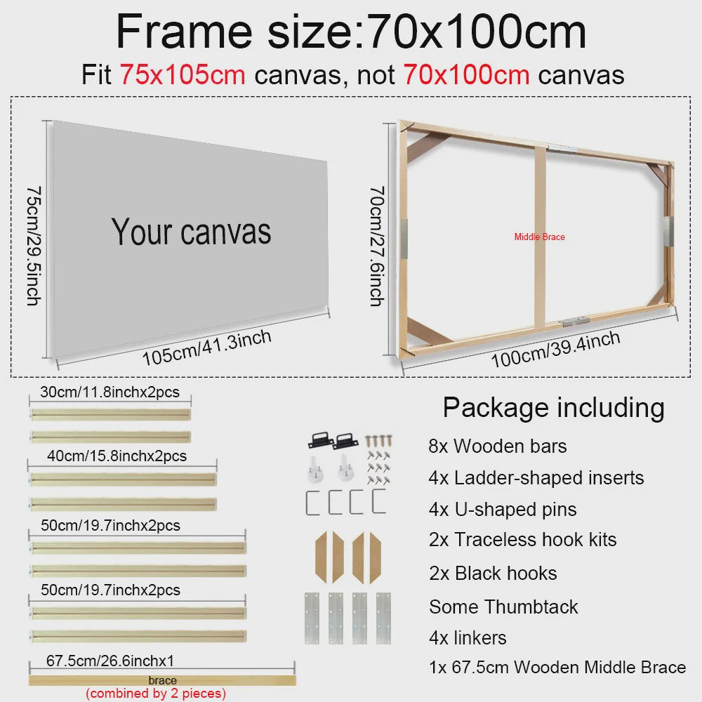 Houten Canvas Frame voor Schilderen & Diamond Painting - Diverse Maten