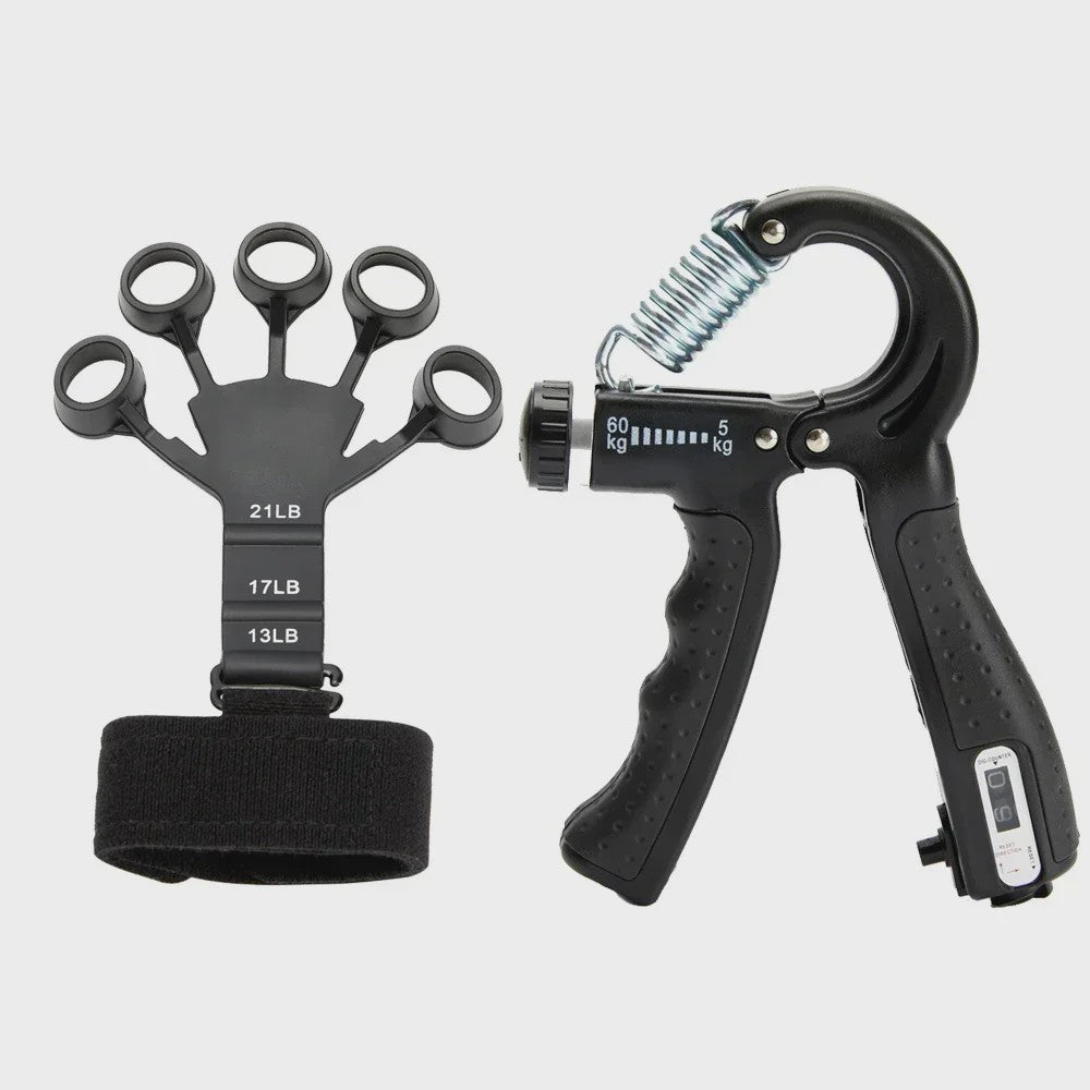 Verstelbare Handknijper Set (5-60kg) met Vinger Oefenaar - Spieropbouw & Herstel
