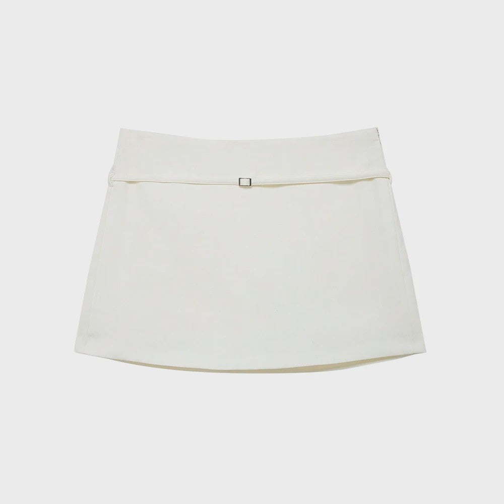 Modieuze Skort met Riem en Ritssluiting - Stijlvolle Casual Kleding voor Dames