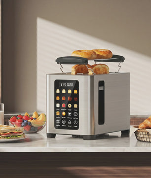 Patbrela Slimme Broodrooster met Broodrek - 2 Slices, Touchscreen & 6 Broodsoorten