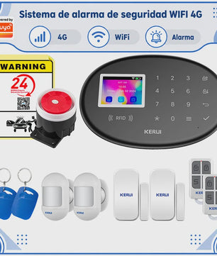 KERUI W20 WiFi GSM Alarmsysteem met Tuya Smart App - Draadloze Home Security Kit