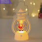 Draagbare LED Kerst Lantaarn met Kerstman & Sneeuwpop - Sfeervolle Binnen Decoratie op Batterijen