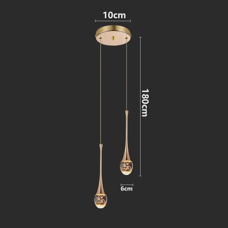 Moderne LED Hanglamp Druppelvorm - Sfeervolle Verlichting voor Slaapkamer & Nachtkastje