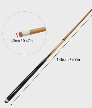 Professionele Biljartkeu voor Kinderen en Volwassenen - 1/2 Split Design, Whitewood, Nauwkeurig & Recht