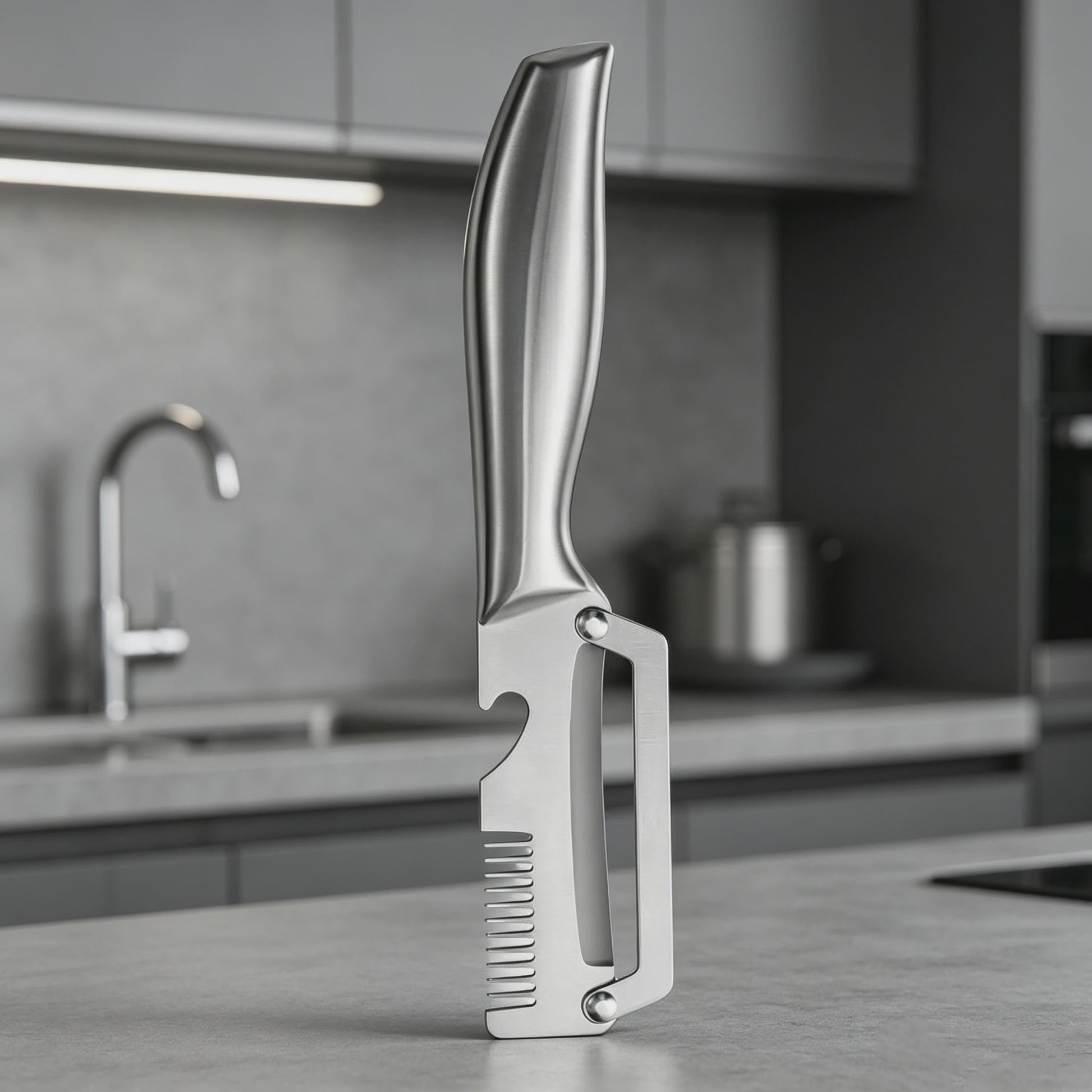 Multifunctionele 3-in-1 RVS Dunschiller: Groente, Fruit & Flesopener