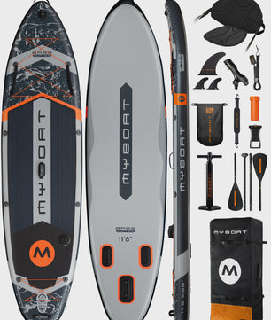 Myboat Opblaasbaar SUP Board 11'6'' Extra Breed - Ideaal voor Vissen & Staand Peddelen