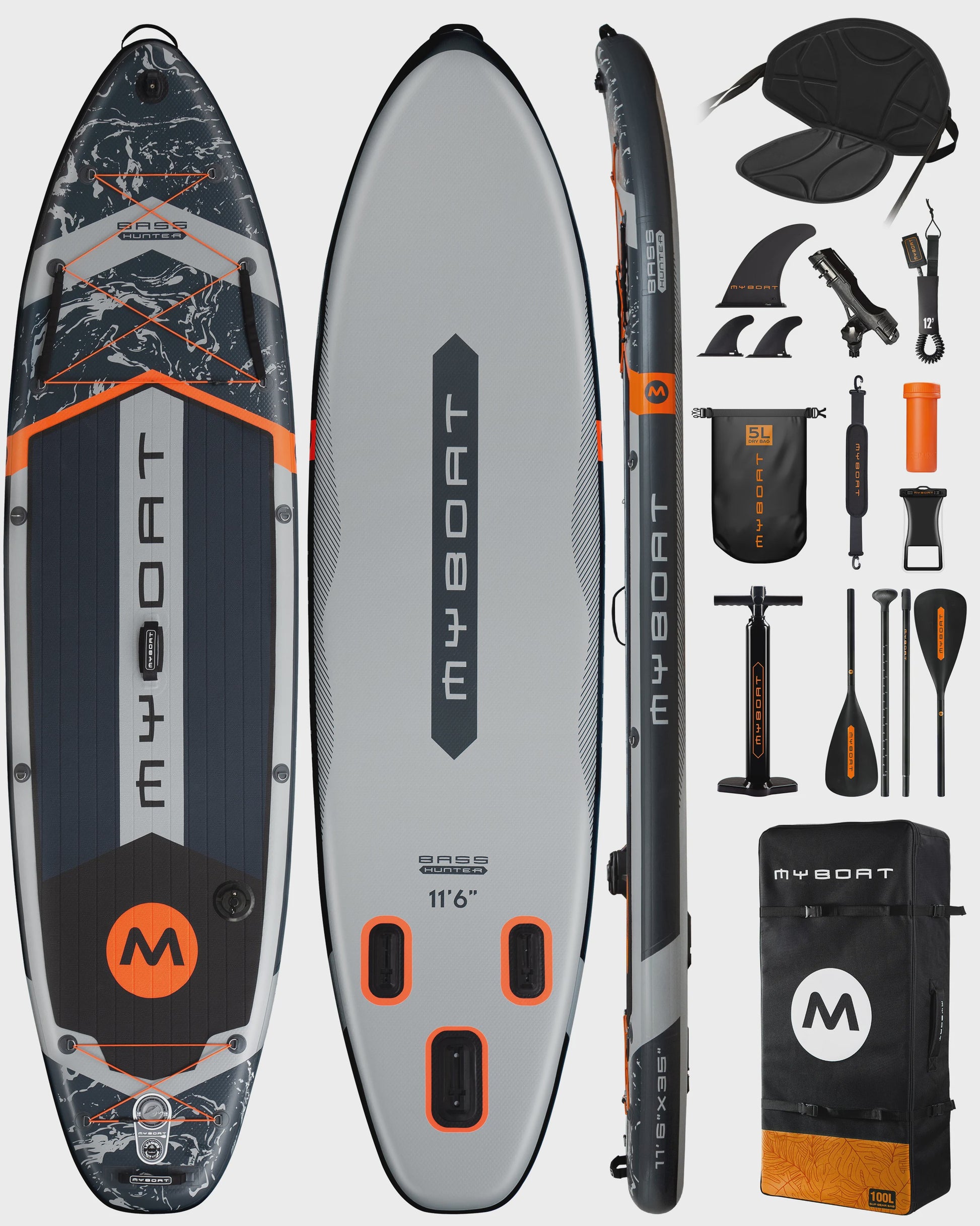 Myboat Opblaasbaar SUP Board 11'6'' Extra Breed - Ideaal voor Vissen & Staand Peddelen
