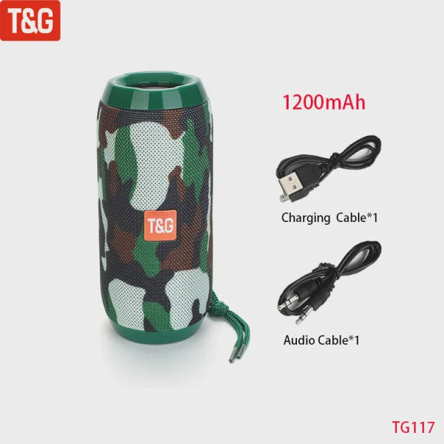 Draagbare Bluetooth Speaker met FM Radio, Subwoofer en 10W Stereo Geluid