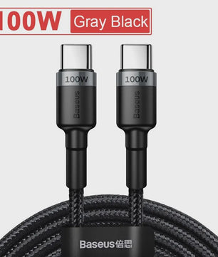 Baseus USB-C naar USB-C Kabel 100W PD Snellader - Geschikt voor iPhone, MacBook, Samsung & Xiaomi