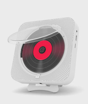 Draagbare Bluetooth CD Speler met Stereo Geluid, LED Scherm en Wandmontage