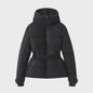 Dames Winter Parka Jas met Capuchon, Hoge Taille en Riem - Warm & Winddicht