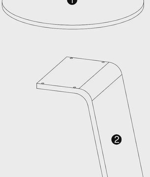 Moderne Ronde Bijzettafel 50cm - C-vormig Metalen Frame