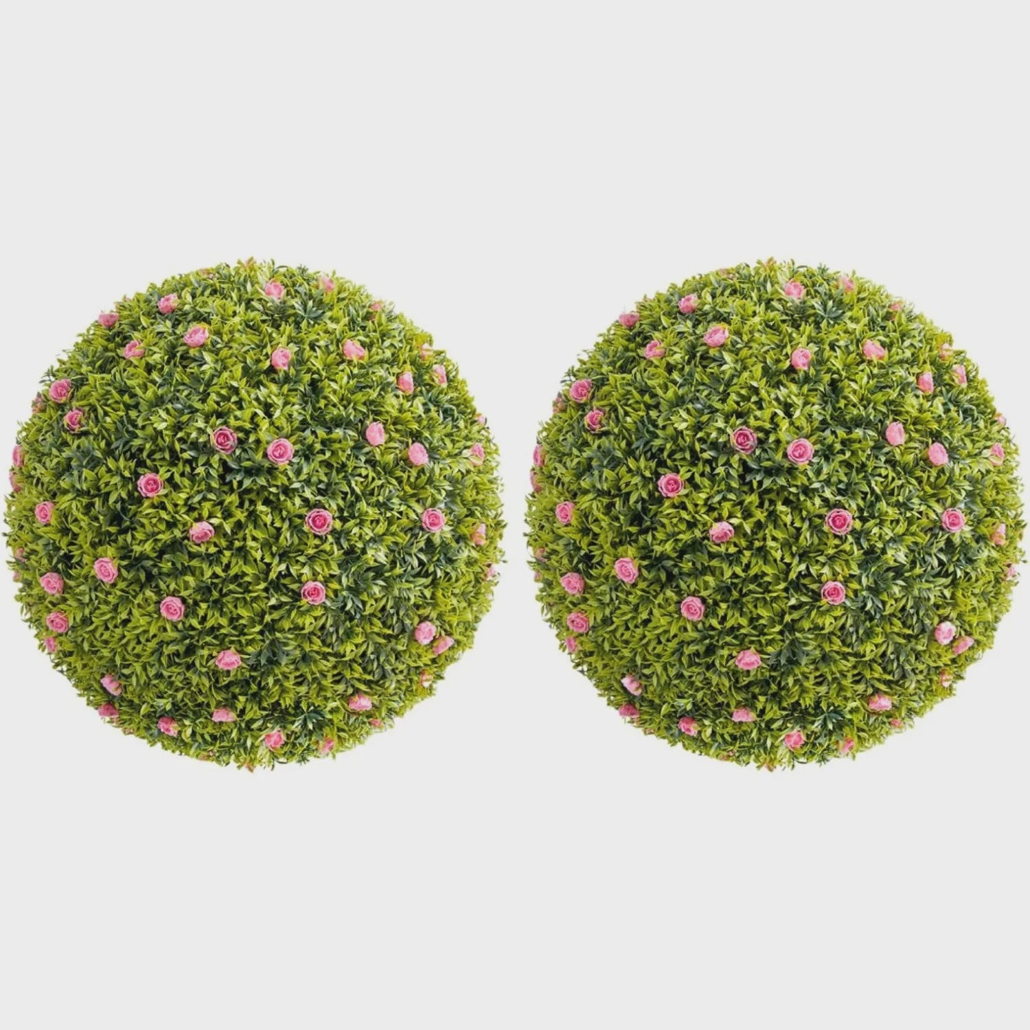 Kunst Buxusbollen met 11 Witte Bloesems - Decoratieve Tuin- en Huisdecoratie