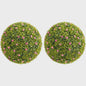 Kunst Buxusbollen met 11 Witte Bloesems - Decoratieve Tuin- en Huisdecoratie