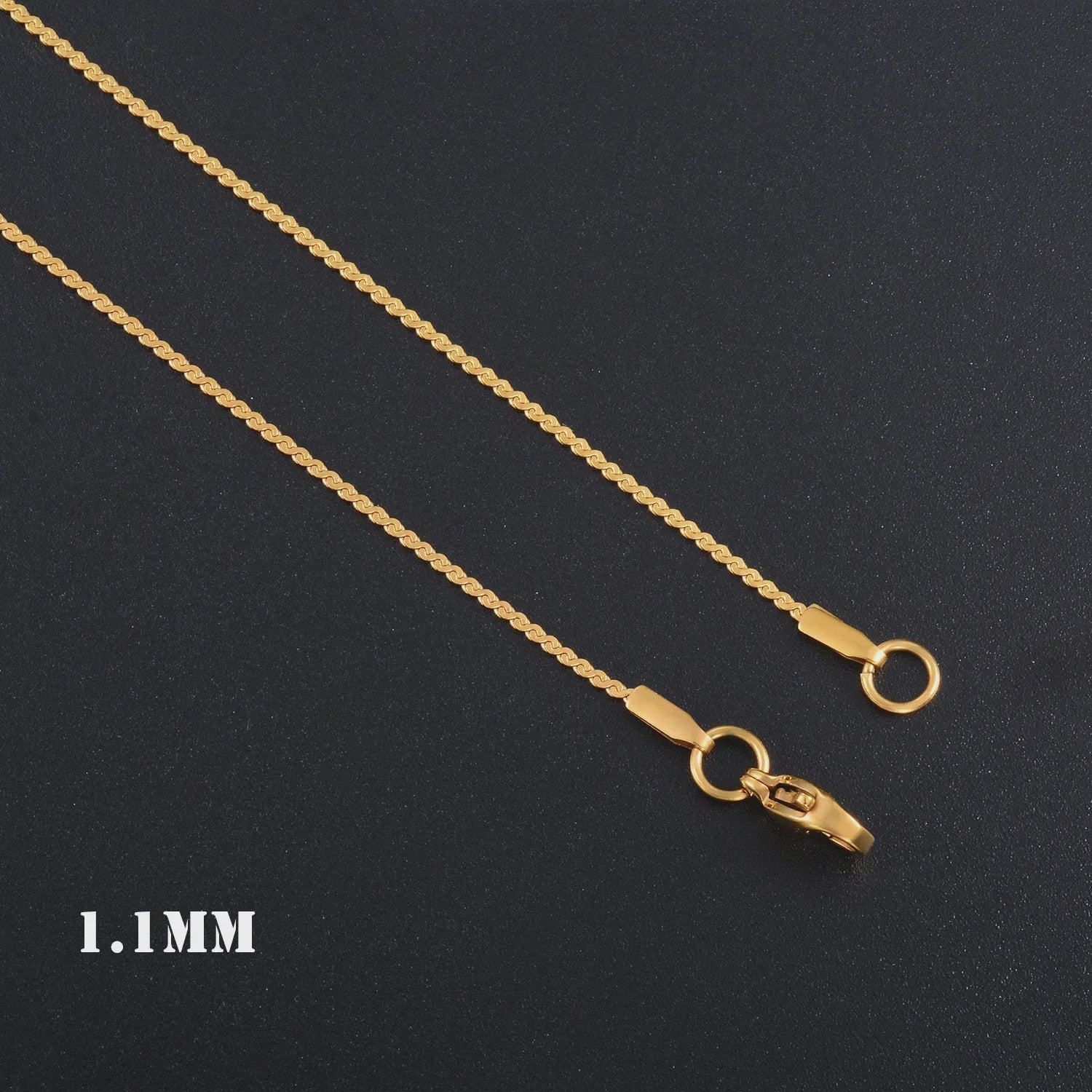 Fijne Roestvrij Stalen Ketting - Hoge Glans Mode Sieraden in 0.8mm, 1.1mm & 1.5mm Dikte