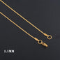 Fijne Roestvrij Stalen Ketting - Hoge Glans Mode Sieraden in 0.8mm, 1.1mm & 1.5mm Dikte