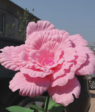 Grote Kunstbloem Pioenroos - 80cm Diameter - Decoratie voor Feesten, Evenementen & Bruiloften