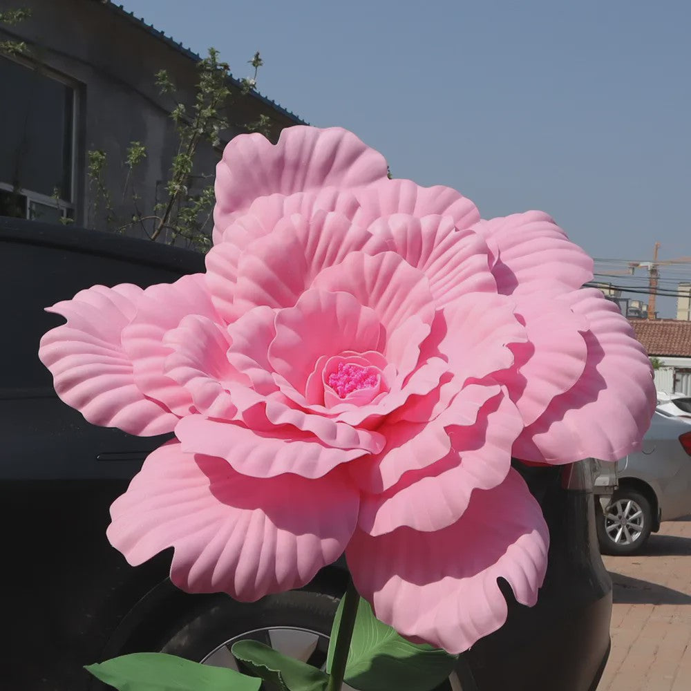 Grote Kunstbloem Pioenroos - 80cm Diameter - Decoratie voor Feesten, Evenementen & Bruiloften