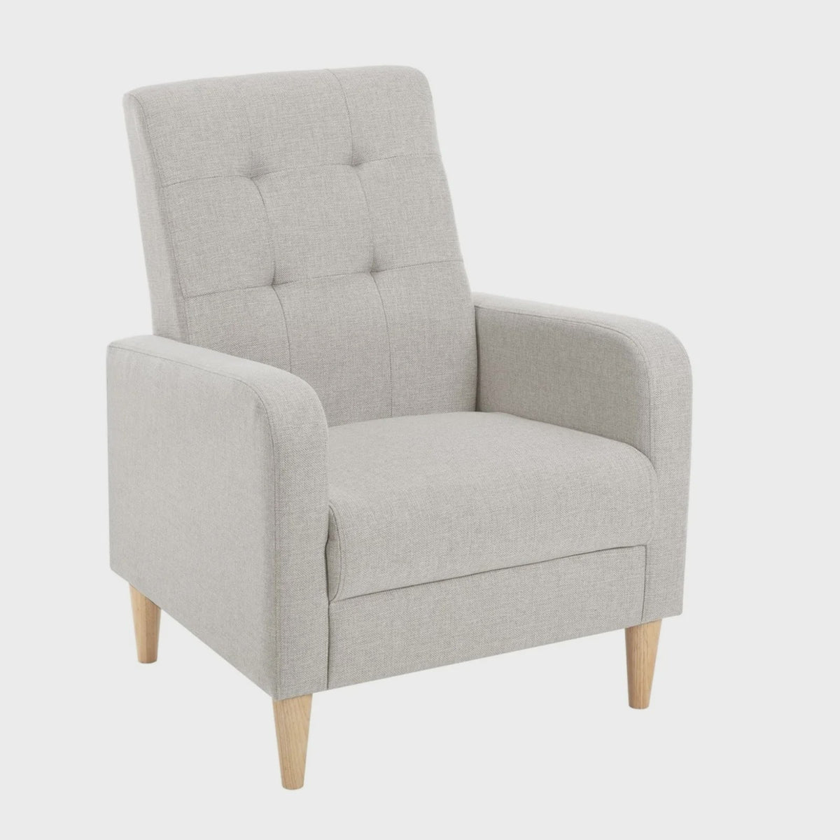 Moderne Lounge Fauteuil met Armleuningen en Massief Houten Poten - Comfortabel en Stijlvol
