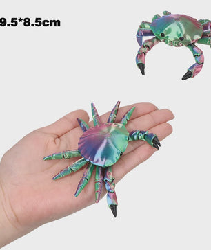 Flexibele 3D Geprinte Krab Speelgoed met Beweegbare Gewrichten - Decoratie & Cadeau