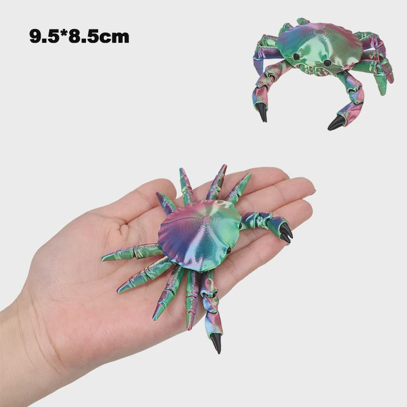 Flexibele 3D Geprinte Krab Speelgoed met Beweegbare Gewrichten - Decoratie & Cadeau