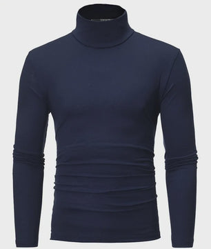 Heren Slim Fit Thermoshirt met Hoge Hals - Lange Mouwen voor Winter en Herfst