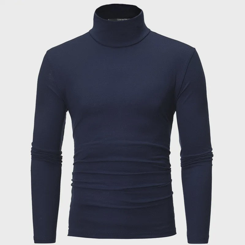 Heren Slim Fit Thermoshirt met Hoge Hals - Lange Mouwen voor Winter en Herfst