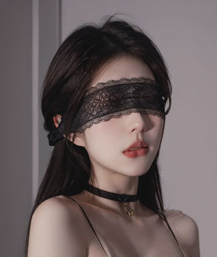 Luxe Bunny Oor Hoofdband met Kant en Bijpassend Oogmasker - Sexy Accessoire