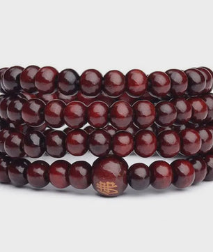 Natuurlijke Sandelhout Gebedskralen Armband - 108 Kralen voor Meditatie & Mannen/Vrouwen