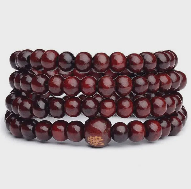 Natuurlijke Sandelhout Gebedskralen Armband - 108 Kralen voor Meditatie & Mannen/Vrouwen