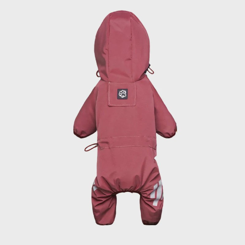 Waterdichte Hond Regenjas met Reflecterende Strepen - Jumpsuit voor Kleine & Middelgrote Honden