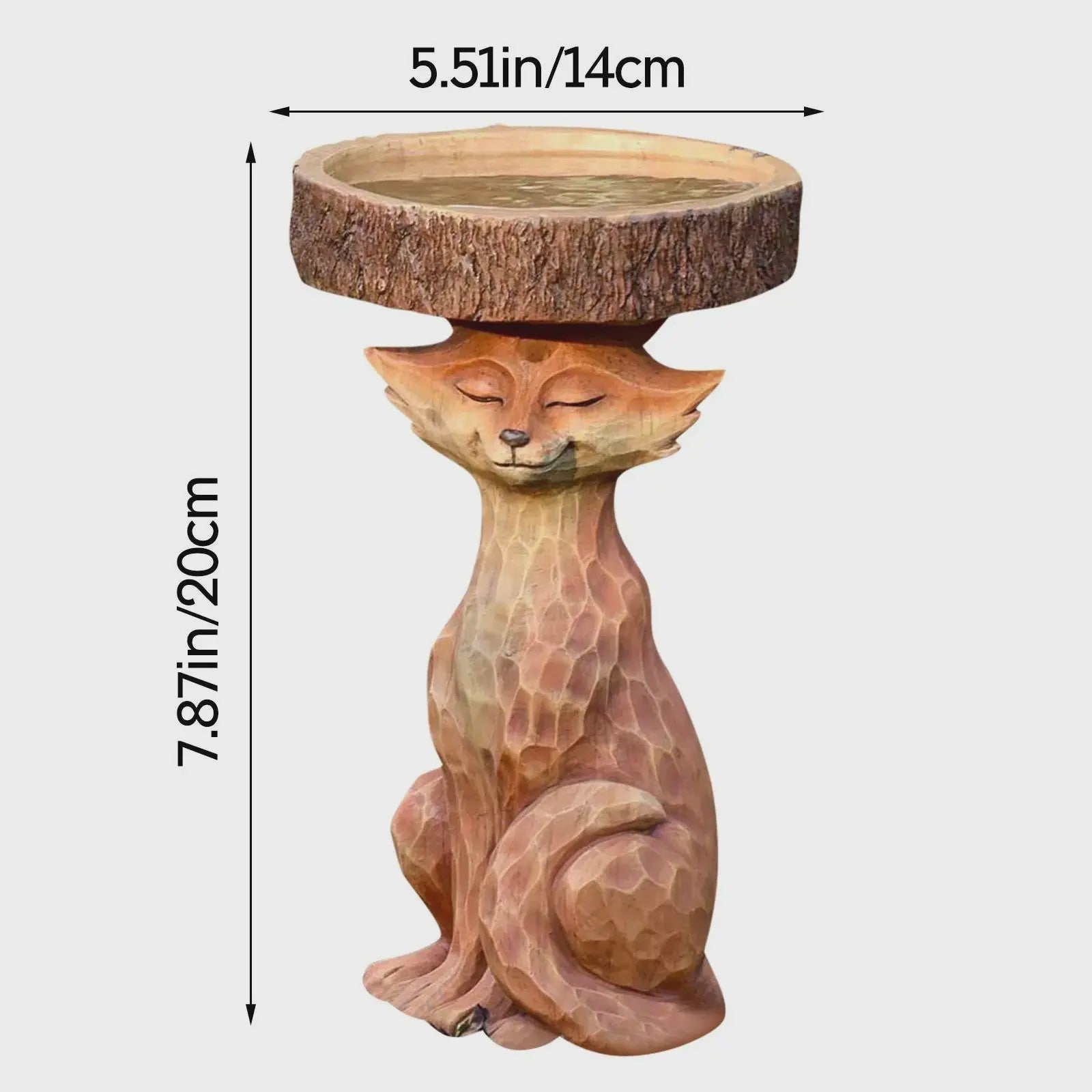 Antiek Vogelbad met Uilen Design - Decoratieve Tuinfontein van Polyresin