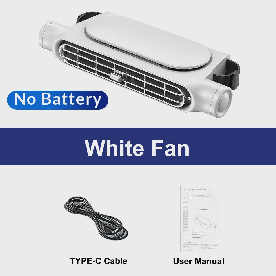 Verstelbare Auto Hoofdsteun Ventilator - 3 Snelheden & USB Voeding
