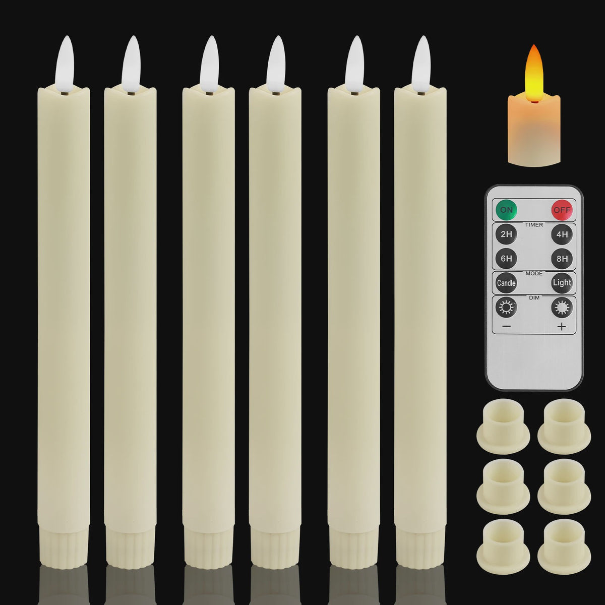 LED Flamlamp Kaarsen (6/18/24 stuks) met Afstandsbediening - Veilige Sfeerverlichting